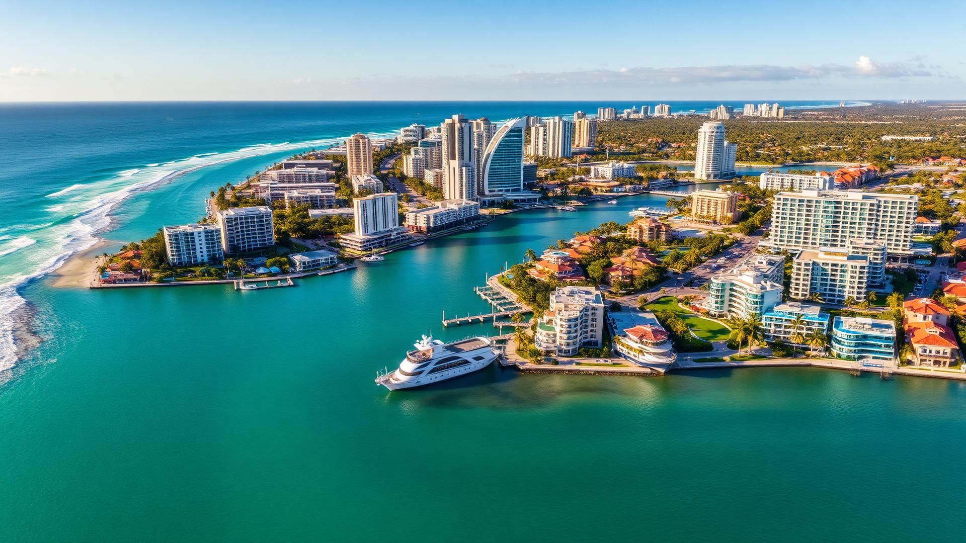 South Florida properties and coastline